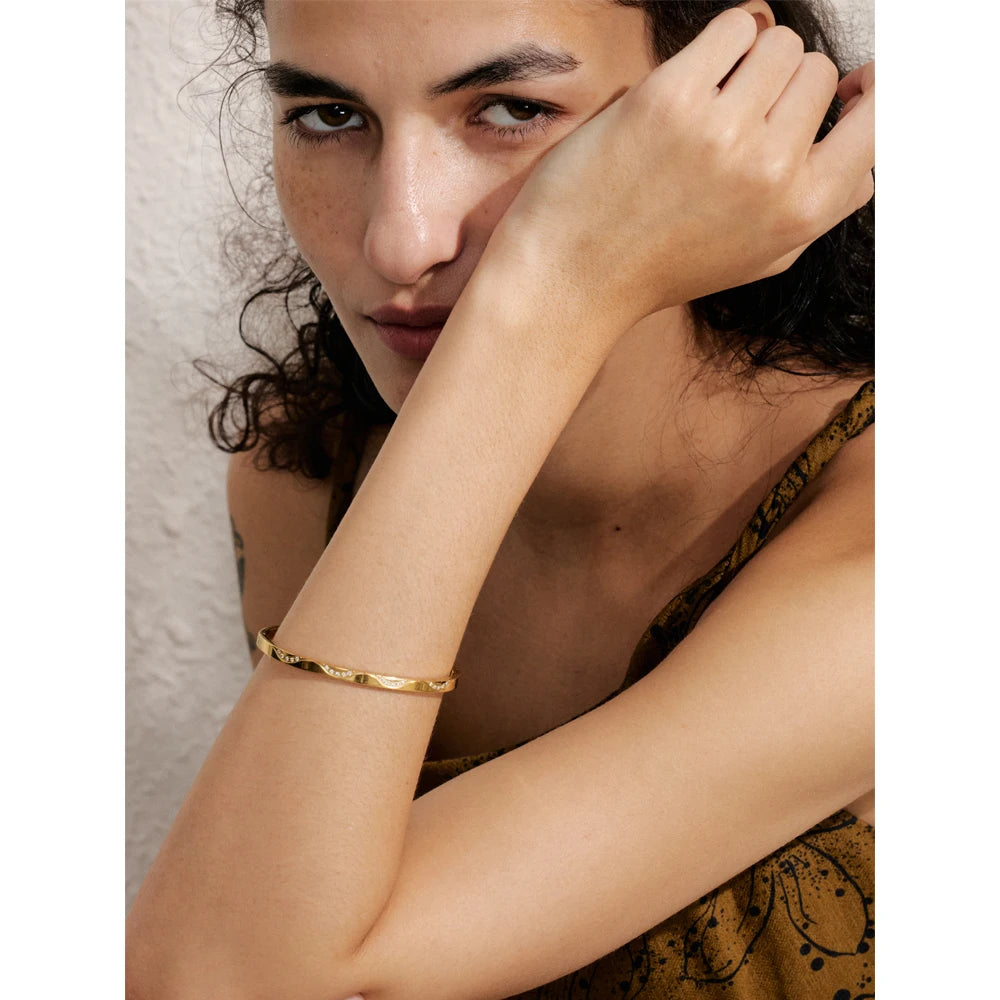 Bracelete Magnólia Banhado em Ouro 18K