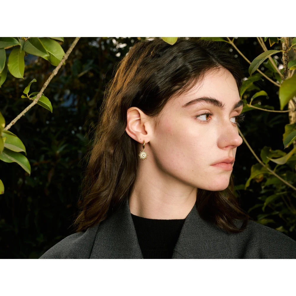 Brinco Raggiante Banhado em Ouro 18K