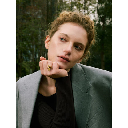 Anel Astro Banhado em Ouro 18K