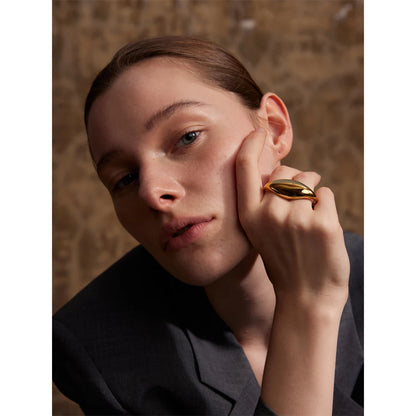 Anel Goccia Banhado em Ouro 18K