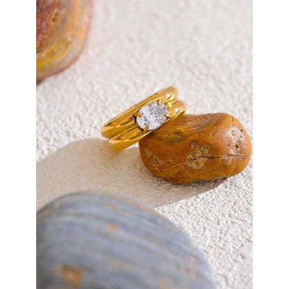 Anel Candence Banhado em Ouro 18K