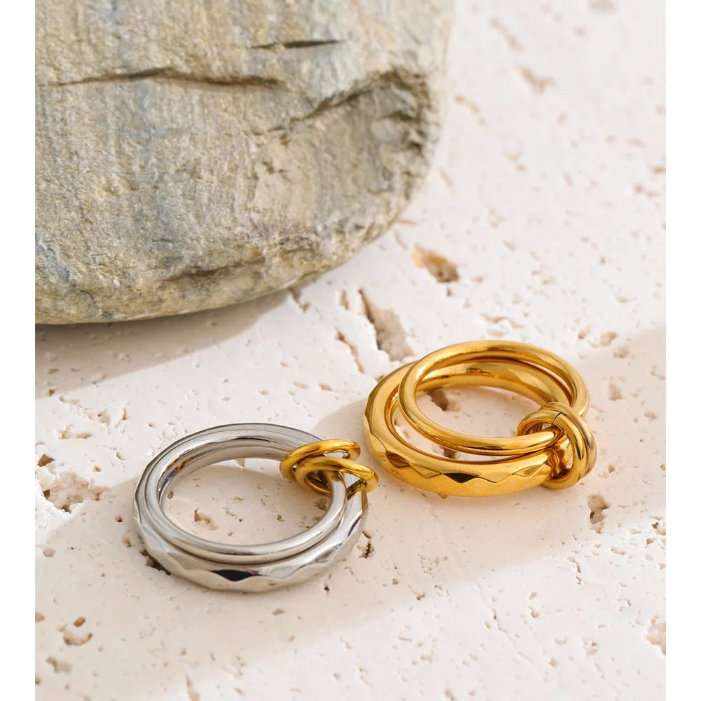 Anel Riflessa Banhado em Ouro 18K