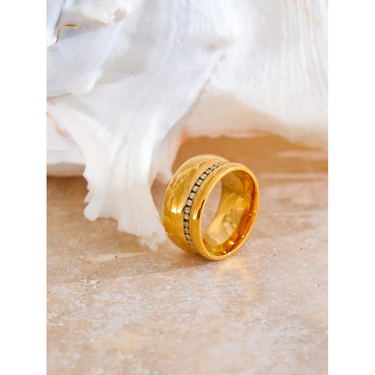 Anel Gleam Banhado em Ouro 18K