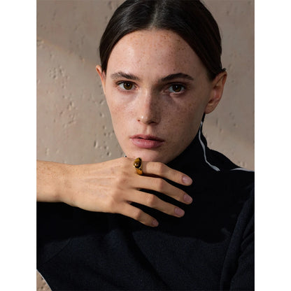 Anel Luna Banhado em Ouro 18K