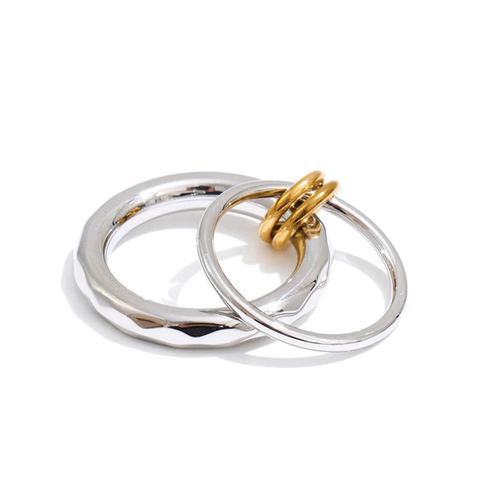 Anel Riflessa Banhado em Ouro 18K