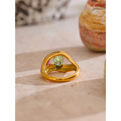 Anel Vivid Banhado em Ouro 18K