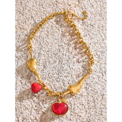 Colar Apple Banhado em Ouro 18K