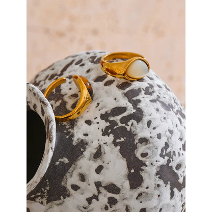 Anel Luna Banhado em Ouro 18K