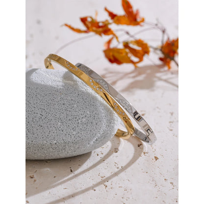 Bracelete Magnólia  Banhado em Ouro 18K