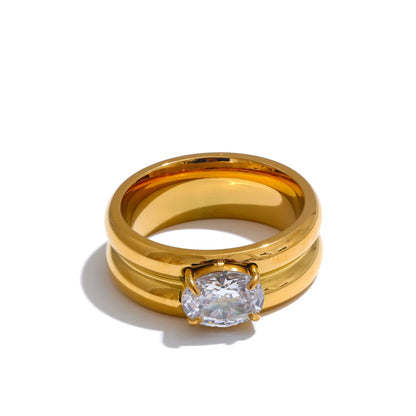 Anel Candence Banhado em Ouro 18K