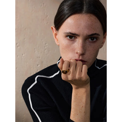 Anel Luna Banhado em Ouro 18K