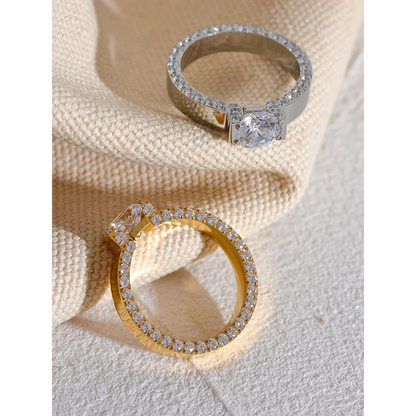 Anel Stella Banhado em Ouro 18K