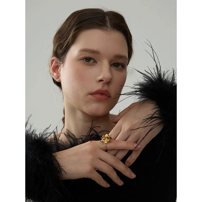 Anel Lavanda Banhado em Ouro 18K