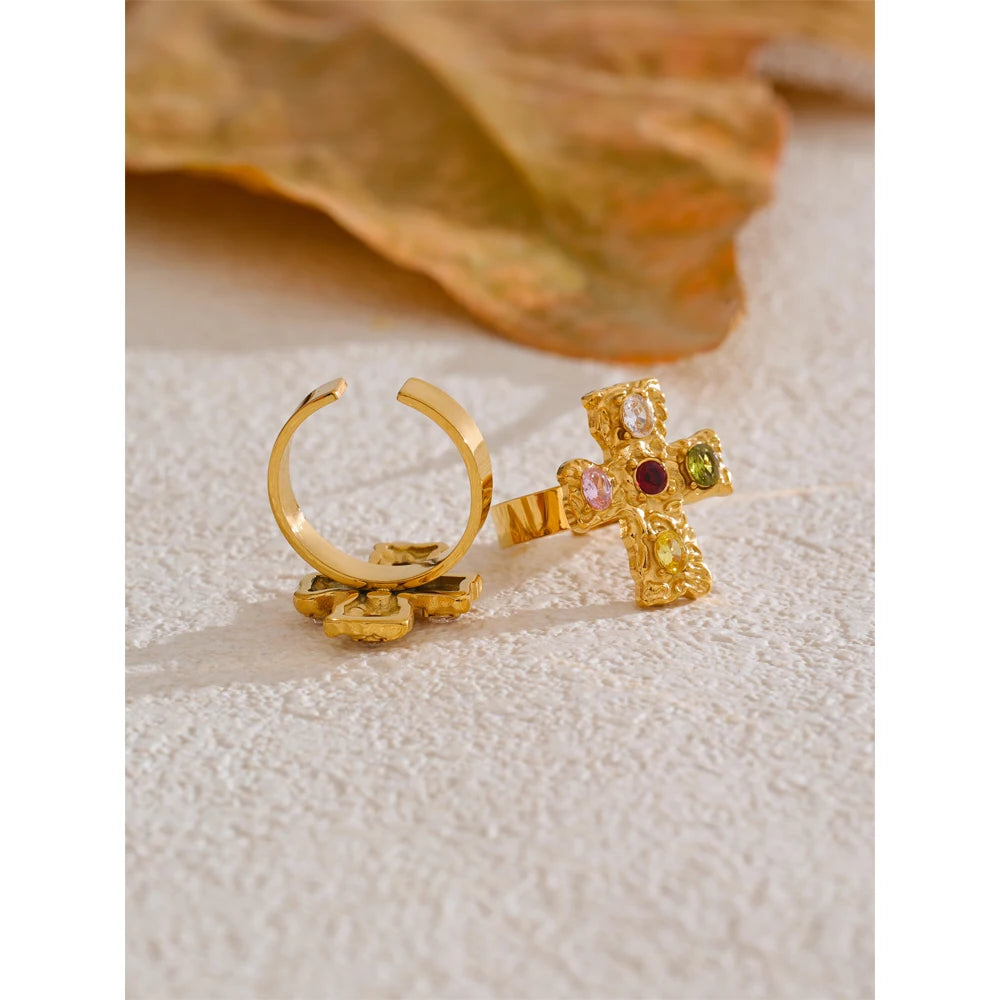 Anel Astro Banhado em Ouro 18K