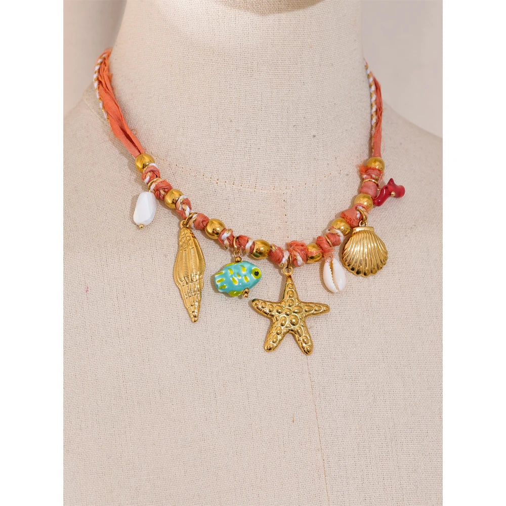 Colar Leblon Banhado em Ouro 18K