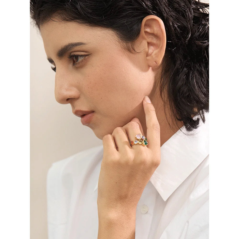 Anel Duna Banhado em Ouro 18K