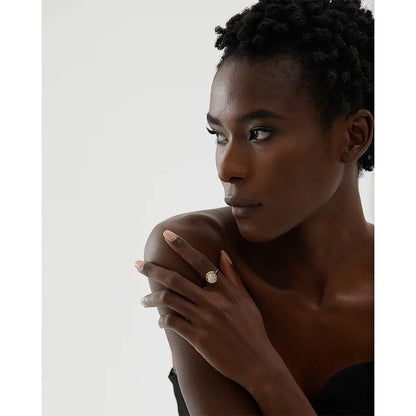 Anel Eclat Banhado em Ouro 18K