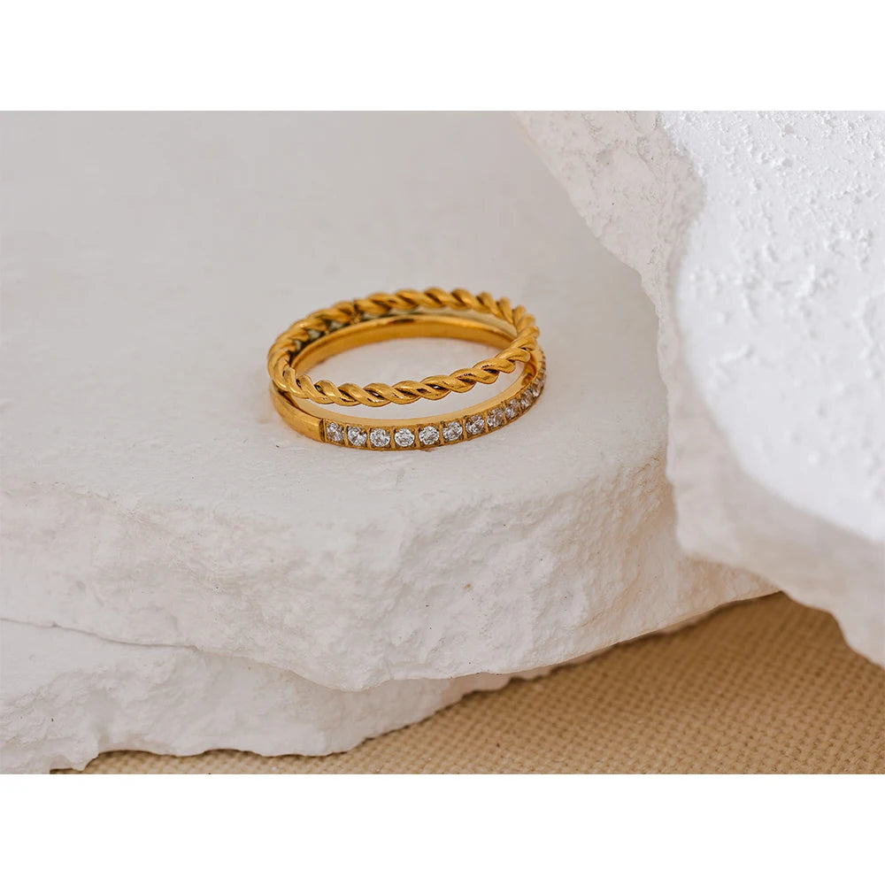 Anel Siena Banhado em Ouro 18K