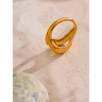 Anel Vivid Banhado em Ouro 18K