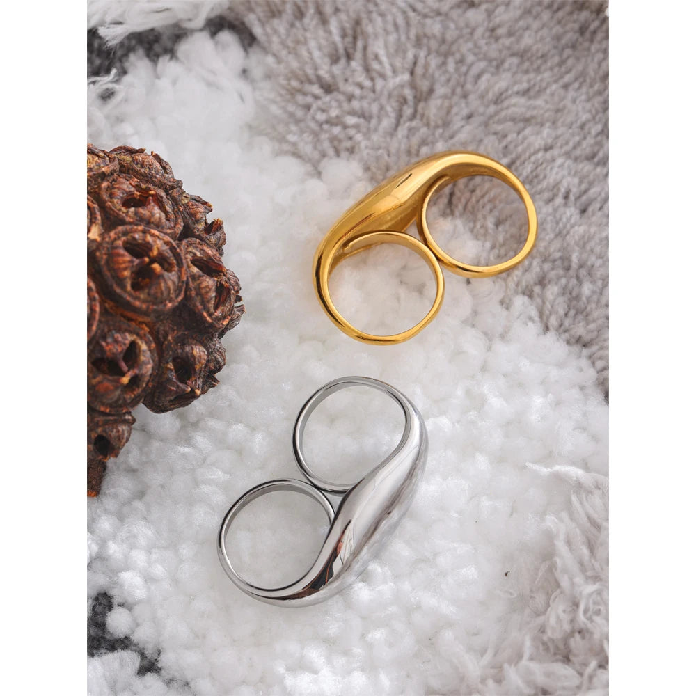 Anel Goccia Banhado em Ouro 18K