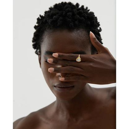 Anel Eclat Banhado em Ouro 18K