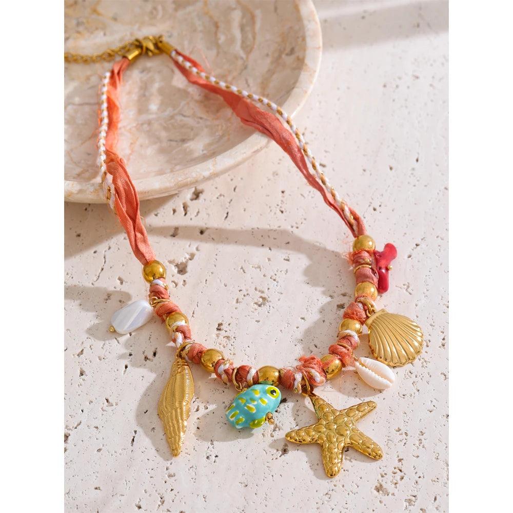 Colar Leblon Banhado em Ouro 18K