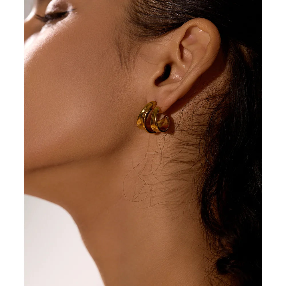 Brinco Monna Banhado em Ouro 18K