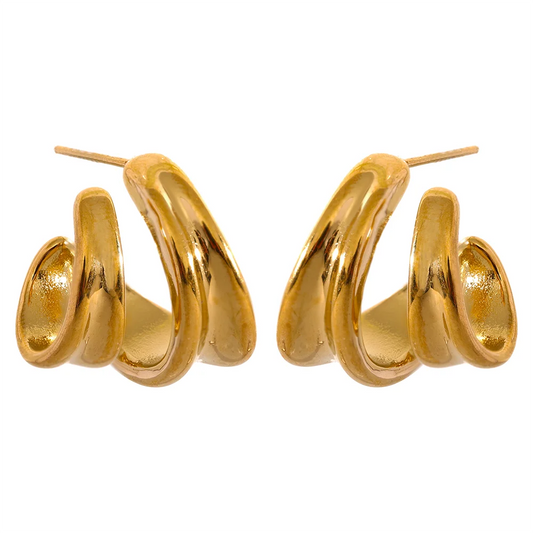 Brinco Monna Banhado em Ouro 18K