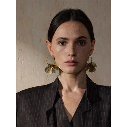 Brinco Lunare Banhado em Ouro 18K